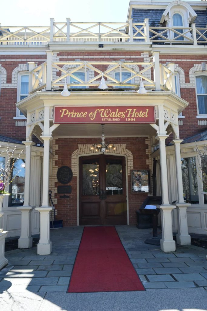 Outside of the Prince of Wales Hotel in Niagara on the Lake