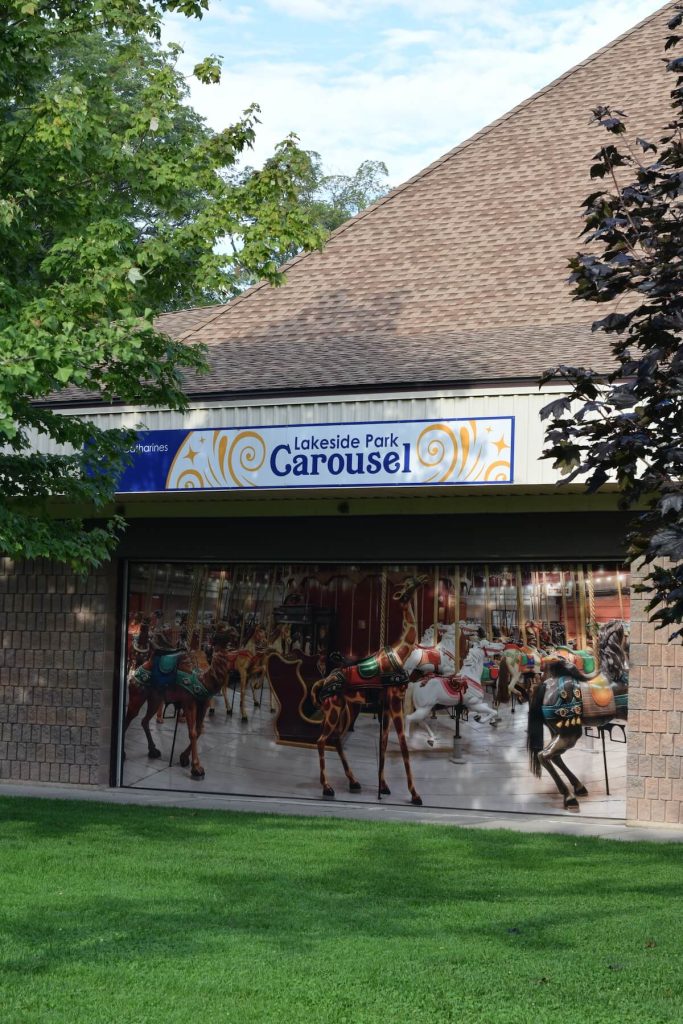Outside view of the Port Dalhousie carousel when it's closed