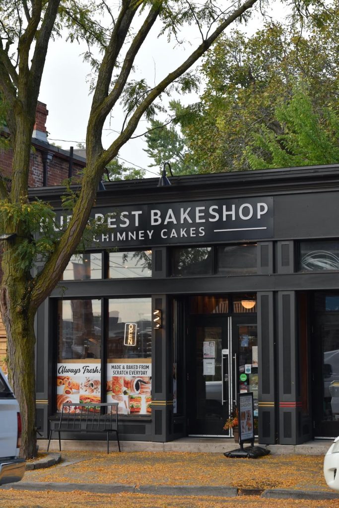 Street view of Budapest Bakeshop in Port Dalhousie