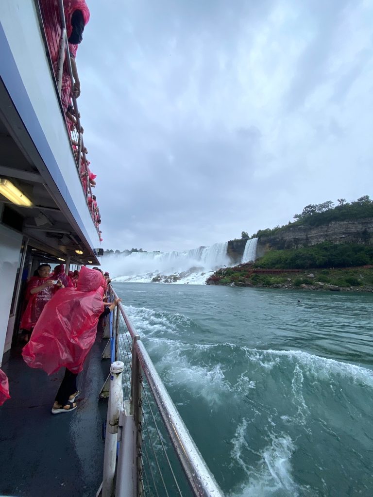 View of the American Falls from the Niagara City Cruises boat tour